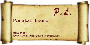 Parotzi Laura névjegykártya